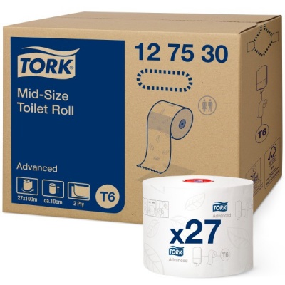 Tork Mid-size papier toaletowy (127530) - 100 m, karton 27 szt.