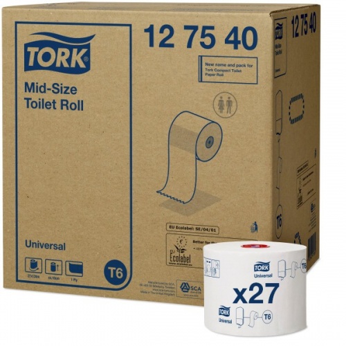 Tork Mid-size papier toaletowy (127540) - 135 m, karton 27 szt.