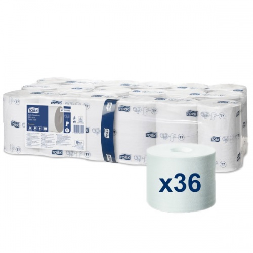 Tork Mid-size miękki papier toaletowy bez gilzy (472585) - 92 m, opakowanie 36 szt.