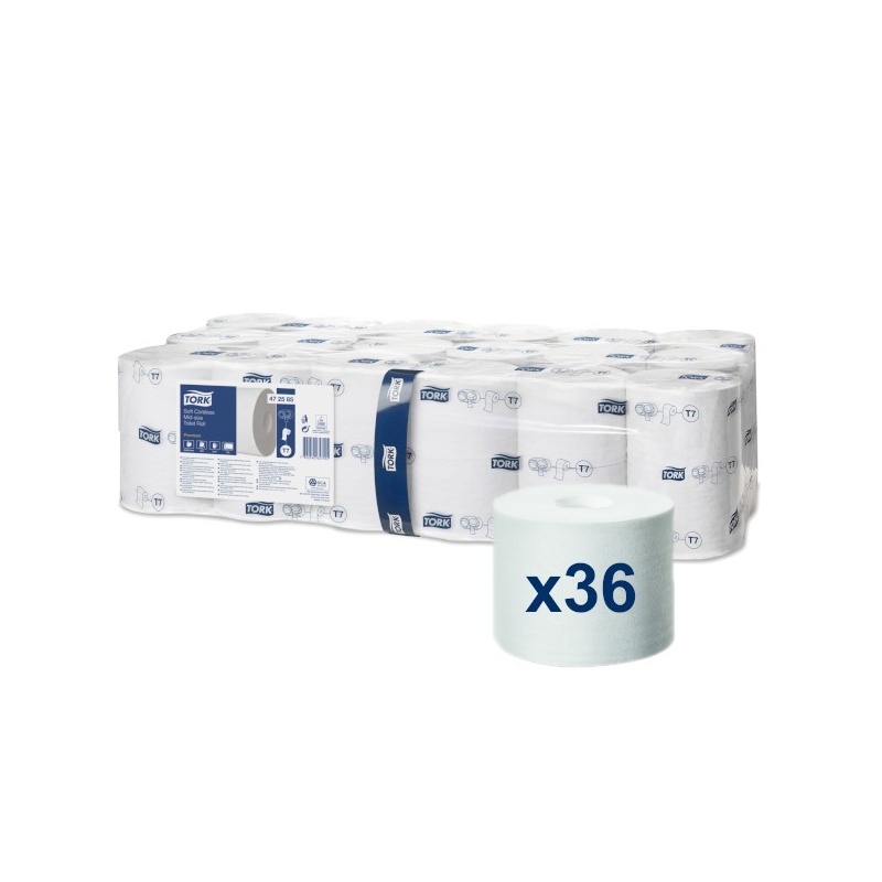 Tork Mid-size miękki papier toaletowy bez gilzy (472585) - 92 m, opakowanie 36 szt.