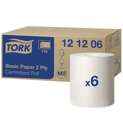 Tork czyściwo papierowe do podstawowych zadań 2-warstwowe (121206) - 160 m, opakowanie 6 szt