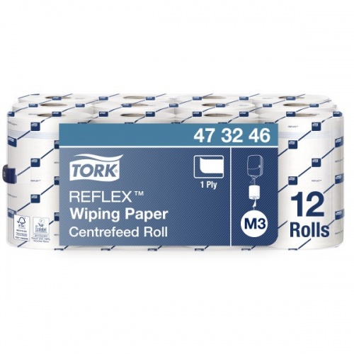 Tork Reflex™ czyściwo papierowe do lekkich zabrudzeń 1-warstwowe (473246) - 120 m, opakowanie 12 szt
