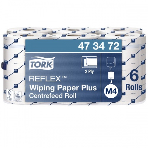 Tork Reflex™ czyściwo papierowe do średnich zabrudzeń 2-warstwowe (473472) - 150,8 m, opakowanie 6 szt