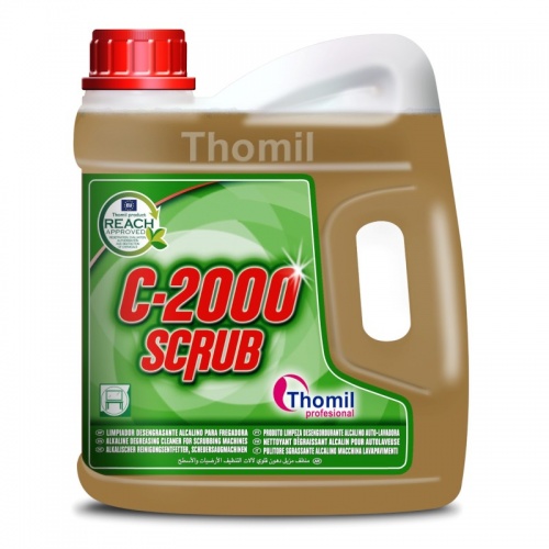 Thomil C-2000 Scrub - alkaliczny odtłuszczacz zmywający dedykowany do maszyn szorujących - 4 l