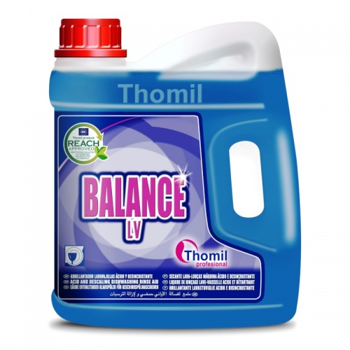 Thomil Balance LV - kwaśny płyn płucząco-nabłyszczający do zmywarek zasilanych bardzo twardą wodą 4kg