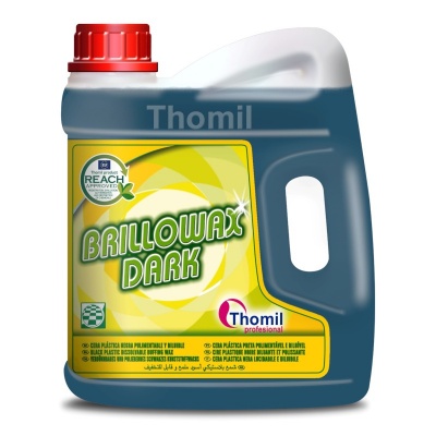 Thomil Brillowax Dark - czarny wosk do wszystkich powierzchni poza drewnianymi i korkowymi - 4 l (opakowanie 4 szt.)