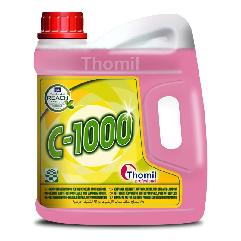 Thomil C-1000 - płyn do maszynowego mycia krystalizowanych oraz woskowanych posadzek - 4 l