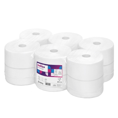 Papier toaletowy w rolkach Mini Jumbo SATINO PRESTIGE (317870) - 2 warstwy, 120 m, opakowanie 12 szt