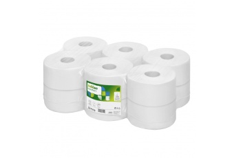 Papier toaletowy w rolkach Mini Jumbo SATINO COMFORT (317570) - 3 warstwy, 120 m, opakowanie 12 szt
