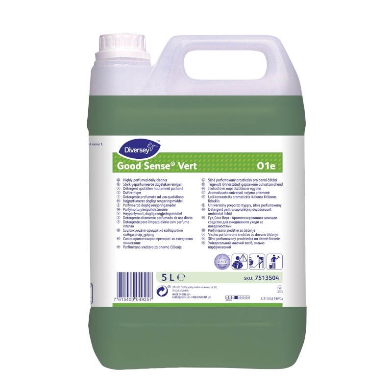 Diversey Good Sense Vert - preparat do mycia podłóg o zapachu zielonego jabłka - 5 l