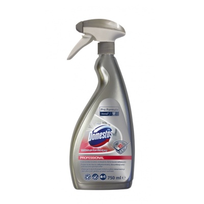 Diversey Domestos Sani 4in1 Plus Spray - preparat do czyszczenia, odkamieniania i dezynfekcji łazienek - 750 ml