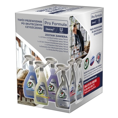Diversey Pro Formula Cleaning Kit - zestaw do sprzątania - 6x750 ml