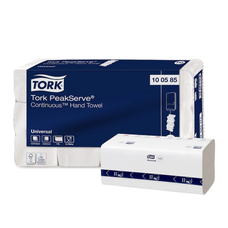 Tork PeakServe® H5 niekończący się ręcznik w składce (100585) - 410 odc./binda, opakowanie 12 szt