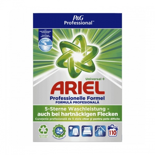 Ariel Professional Premium Universal+ P&G Professional - proszek do prania kolorów - 7,15 kg (110 prań)