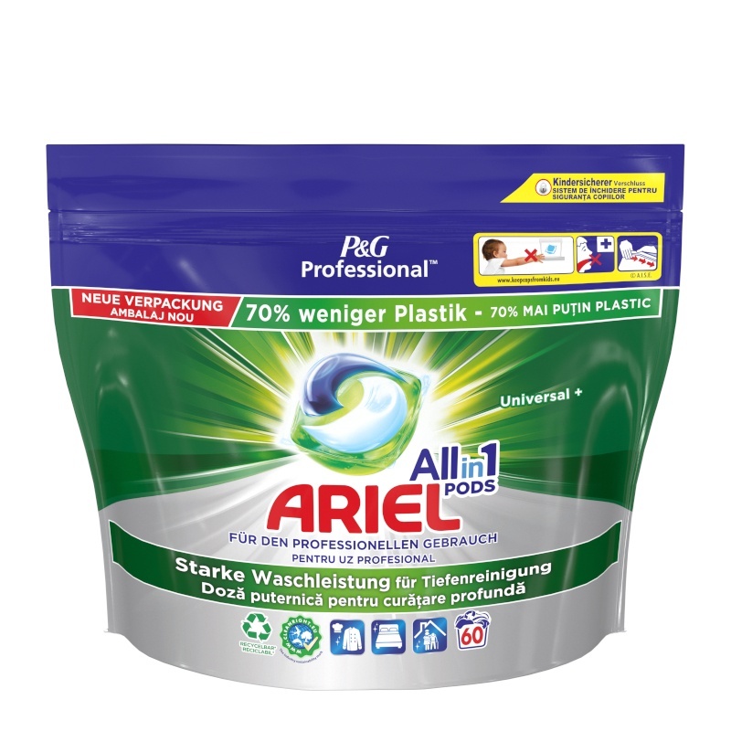 Ariel Professional Premium Universal+ P&G Professional - kapsułki do prania białego - 60 szt.