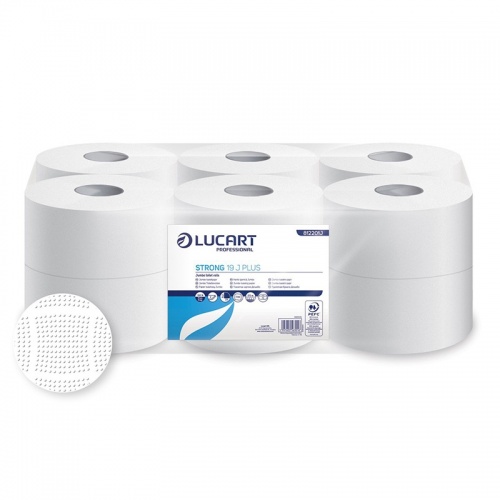 Lucart Strong Plus - papier toaletowy w rolkach Jumbo (812201J) - 2 warstwowy, 170 m, opakowanie 12 szt.