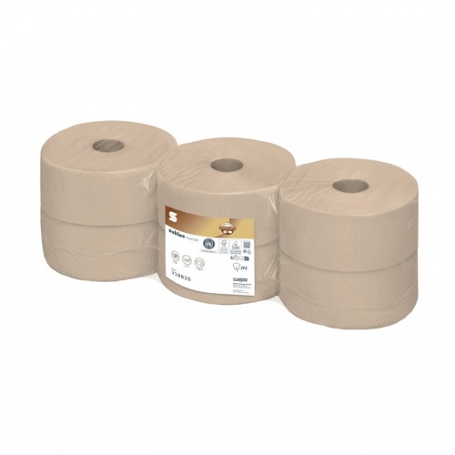 Papier toaletowy w rolkach Big Jumbo Satino PureSoft (318820) - 2 warstwy, 380 m, 1520 odc., opakowanie 6 sztuk