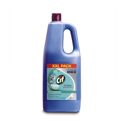 Cif Pro Formula Cream with Bleach - mleczko do czyszczenia mocno zabrudzonych powierzchni - 2 l