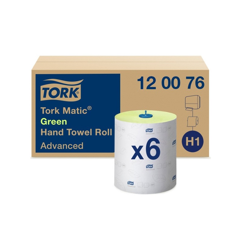 Tork Matic® H1 zielony ręcznik w roli (120076) - 150 m, karton 6 szt