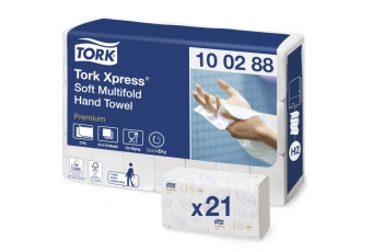 Tork Xpress® H2 miękki ręcznik Multifold w składce wielopanelowej (100288) - 110 odc./binda, opakowanie 21 szt