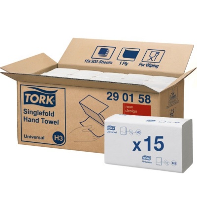 Tork Singlefold ręcznik w składce ZZ (290158) - 300 odc./binda, opakowanie 15 szt