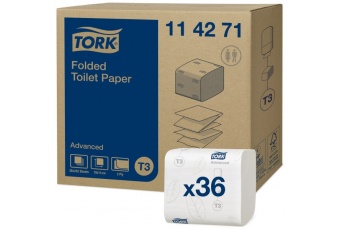 Tork papier toaletowy w składce (114271) - 242 odc./binda, opakowanie 36 szt.