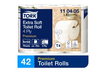 Tork ekstra miękki papier toaletowy w rolce konwencjonalnej (110405) - 19,1 m, opakowanie 7 op. x 6 szt.